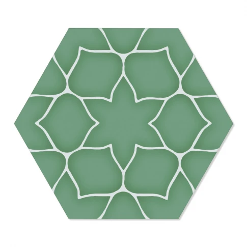 Hexagon Klinker Kerala Turkos Matt-Satin 29x33 cm
